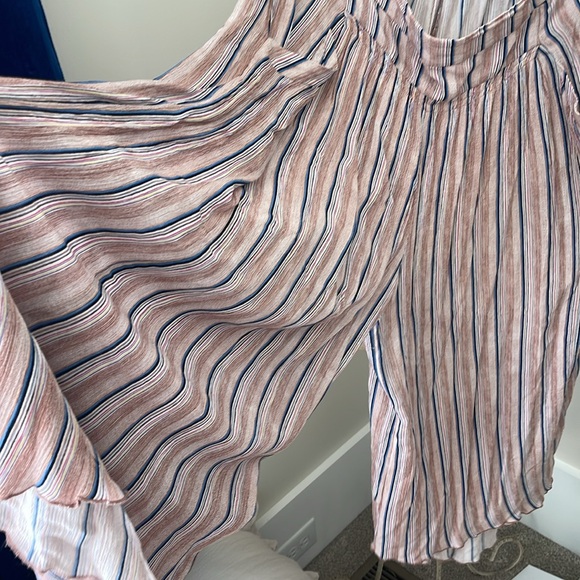 Striped palazzo pants 💙 with pockets and elastic waist - Picture 2 of 4